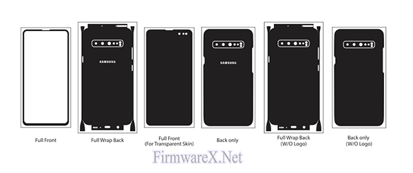 Samsung S10 5G Full Wrap Skin / PPF Cutting Template (CDR File)