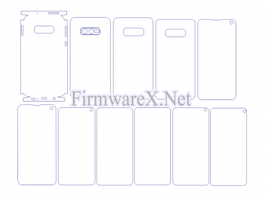 Samsung S10e Full Wrap Skin / PPF Cutting Template (CDR File)