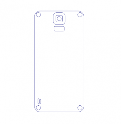 Samsung S5 Active Full Wrap Skin / PPF Cutting Template (CDR File)