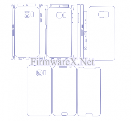 Samsung S6 Full Wrap Skin / PPF Cutting Template (CDR File)