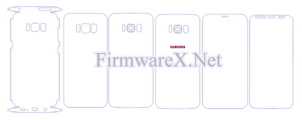 Samsung S8 Full Wrap Skin / PPF Cutting Template (CDR File)