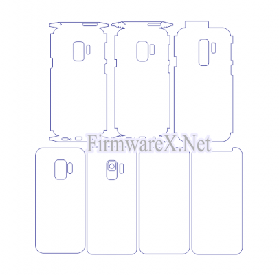 Samsung S9 Full Wrap Skin / PPF Cutting Template (CDR File)