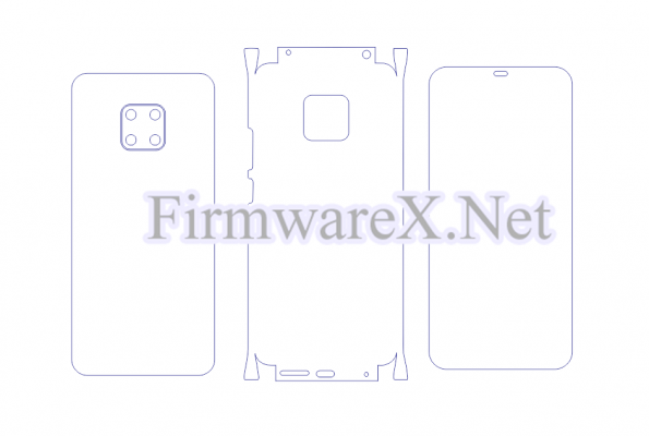 Huawei Mate 20 Pro Full Wrap Skin / PPF Cutting Template (CDR File)