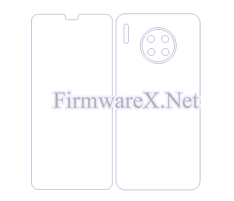 Huawei Mate 30 Full Wrap Skin / PPF Cutting Template (CDR File)