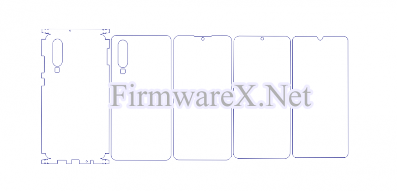Huawei P30 Full Wrap Skin / PPF Cutting Template (CDR File)